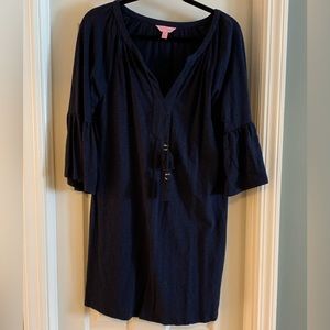 NWOT Lilly Pulitzer Del Lago navy cotton tunic dress